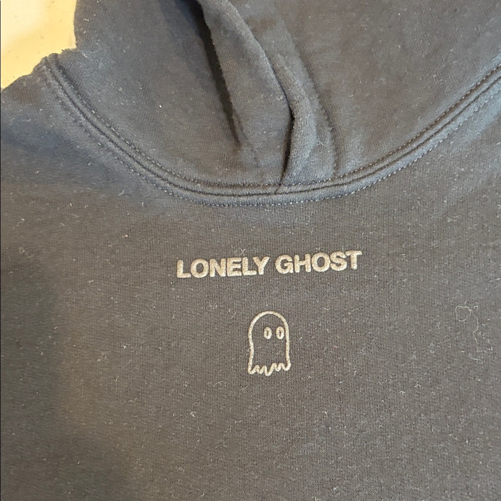 Lonely Ghost Midnight Black Hoodie - Picture 2 of 4